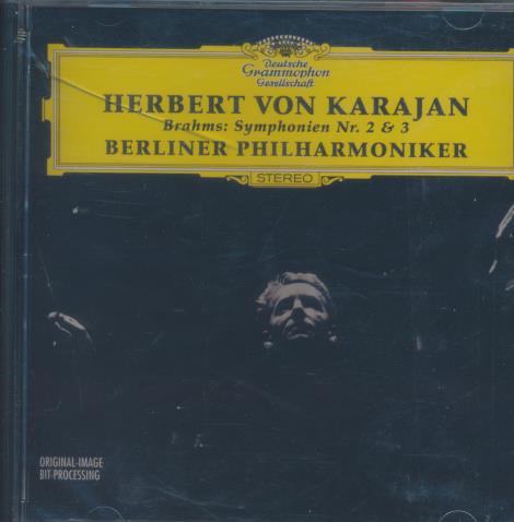 Herbert Von Karajan: Brahms: Symphonies Nos. 2 & 3 w/ Cracked Case
