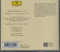 Herbert Von Karajan: Brahms: Symphonies Nos. 2 & 3 w/ Cracked Case