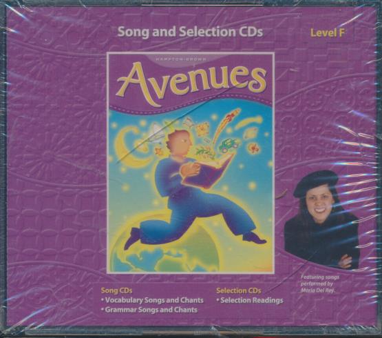 Hampton-Brown: Avenues: Song And Selection CDs Level F 3-Disc Set w/ Cracked Case