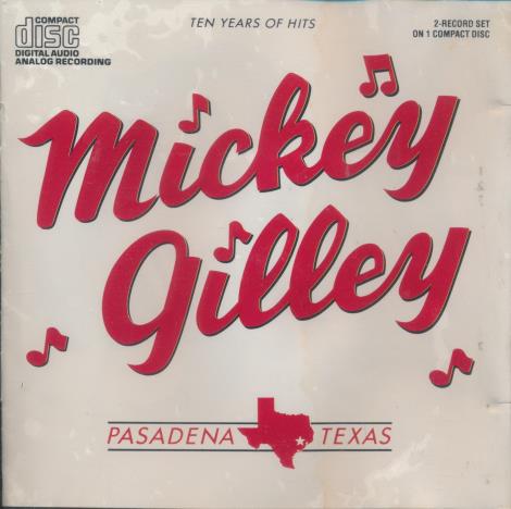Mickey Gilley: Ten Years Of Hits Signed w/ Water Damaged Artwork