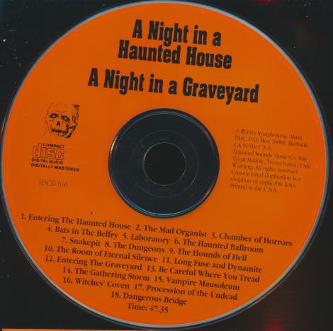 Haunted Sounds: A Night In A Haunted House / A Night In A Graveyard w/ Back Artwork