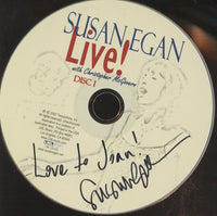 Susan Egan With Christopher McGovern: Live! Signed 2-Disc Set