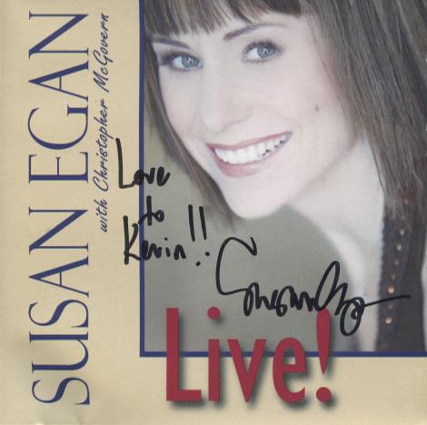 Susan Egan With Christopher McGovern: Live! Signed 2-Disc Set w/ Ticket