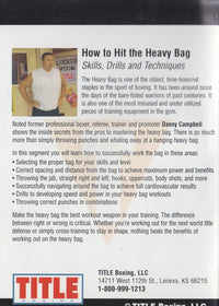 Title Boxing: How To Hit The Heavy Bag: Skill, Drills And Techniques