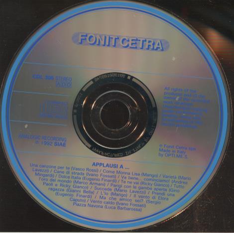 Applausi A... w/ Back Artwork