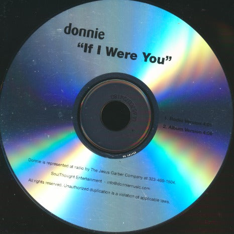 Donnie: If I Were You 2-Track Promo w/ Back Artwork