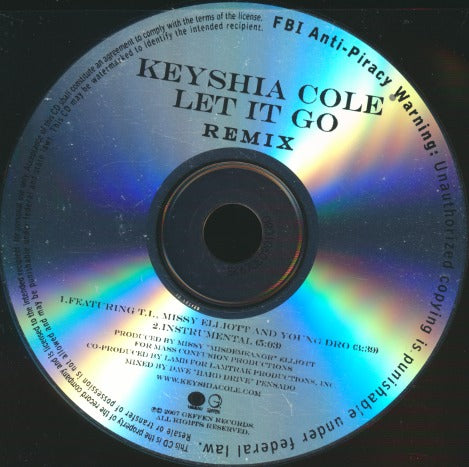 Keyshia Cole: Let It Go: Remix 2-Track Promo w/ No Artwork