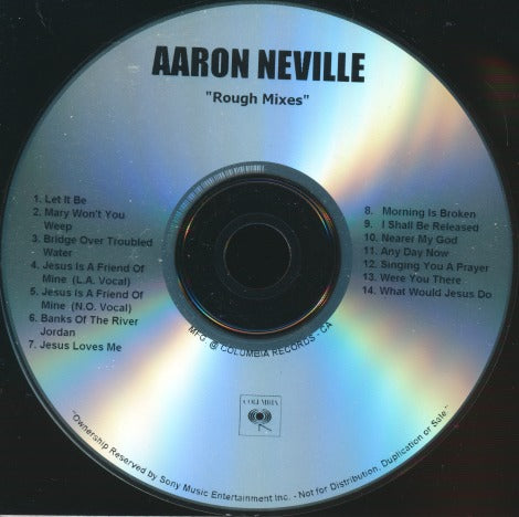 Aaron Neville: Rough Mixes 14-Track Promo w/ Back Artwork