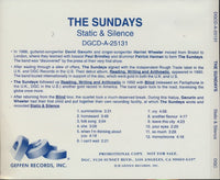 The Sundays: Static & Silence Advance Promo w/ Back Artwork
