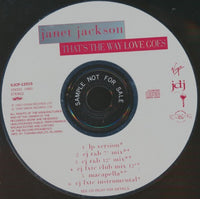 Janet Jackson: That's The Way Love Goes Japan 6-Track Promo w/ Front Artwork & OBI Strip