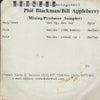 Phil Blackman/Bill Appleberry: Mixing/Producer Sampler 3-Track Promo