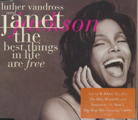 Luther Vandross & Janet Jackson: The Best Things In Life Are Free 3-Track Maxi-Single w/ Hype Sticker