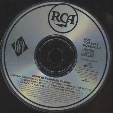 SWV: Right Here / Human Nature 6-Track Promo w/ Back Artwork