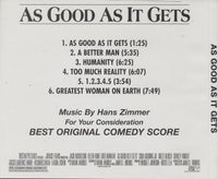 As Good As It Gets: Best Original Comedy Score Signed 6-Track FYC Promo