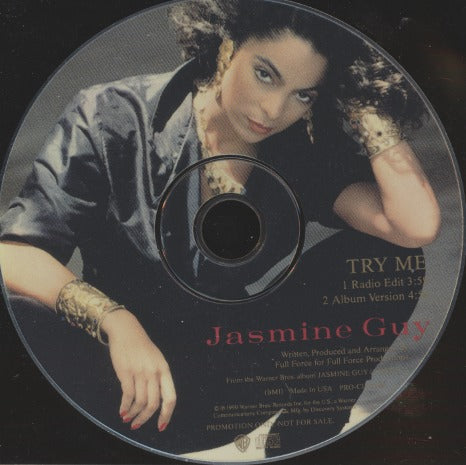 Jasmine Guy: Try Me 2-Track Promo w/ Back Artwork