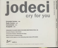 Jodeci: Cry for You 4-Track Promo w/ Back Artwork