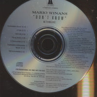 Mario Winans: Don't Know Remixes 7-Track Promo w/ Front Artwork
