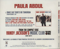 Paula Abdul: Dance Like There's No Tomorrow 1-Track Promo w/ Back Artwork