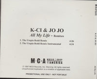 K-Ci & JoJo: All My Life: Remixes 2-Track Promo w/ Back Artwork