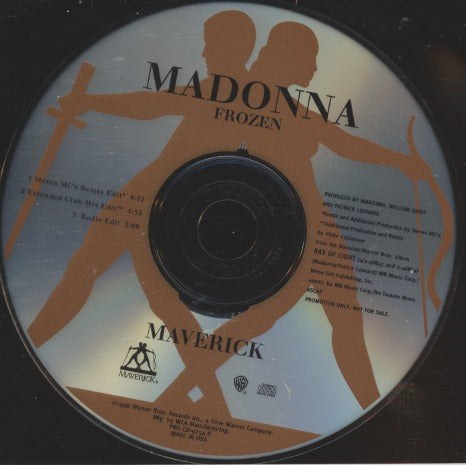 Madonna: Frozen 3-Track Promo w/ Back Artwork