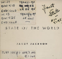 Janet Jackson: State Of The World 11-Track Promo w/ Writing On Artwork