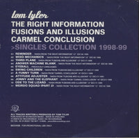Tom Tyler: Singles Collection 1998-99 11-Track Sampler Promo w/ Front Artwork