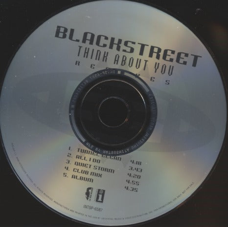 Blackstreet: Think About You: Remixes 5-Track Promo w/ Back Artwork