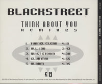 Blackstreet: Think About You: Remixes 5-Track Promo w/ Back Artwork