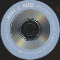 Mary J. Blige Featuring Ja Rule: Rainy Dayz 4-Track Promo w/ Back Artwork