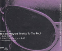 Isaac Hayes: Thanks To The Fool 3-Track Promo w/ Back Artwork