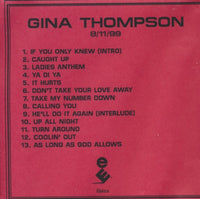 Gina Thompson: If You Only Knew 13-Track Promo w/ Front Artwork