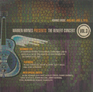 Warren Haynes: Presents The Benefit Concert Vol 3 Advance Promo 2-Disc Set 18-Track