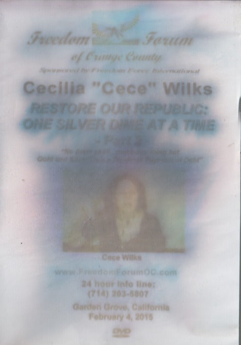 Cecilia Cece Wilks: Restore Our Republic: One Silver Dime At A Time Pt. 2 w/ Water Damaged Artwork