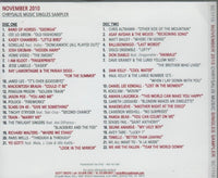 November 2010 Chrysalis Music Singles Sampler 43-Track 2-Disc Set Promo