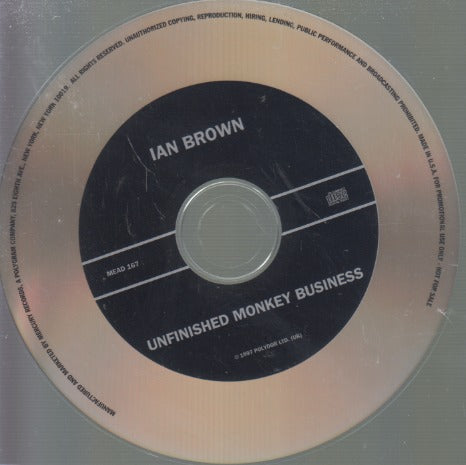 Ian Brown: Unfinished Monkey Business 12-Track Promo w/ Back Artwork
