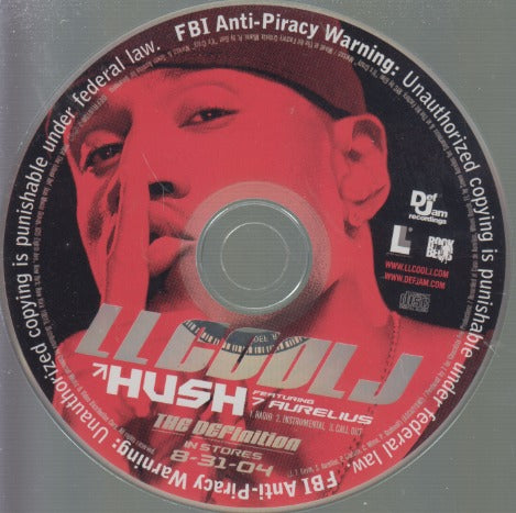 LL Cool J: Hush 3-Track Promo w/ No Artwork