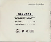 Madonna: Bedtime Story 2-Track Promo w/ Back Artwork
