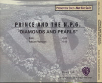 Prince And The N.P.G.: Diamonds And Pearls 2-Track Promo w/ Back Artwork