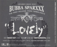 Bubba Sparxxx: Lovely 3-Track Promo w/ Back Artwork