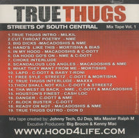 True Thugs: Streets Of South Central: Mix Tape Vol. 1 19-Track Promo w/ Front Artwork