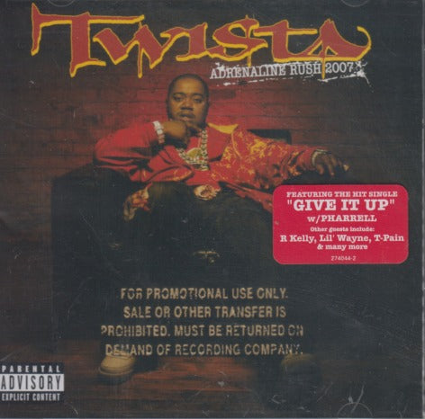 Twista: Adrenaline Rush 2007 Promo Stamped w/ Hype Sticker