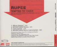 Rupee: Tempted To Touch 4-Track Promo w/ Back Artwork