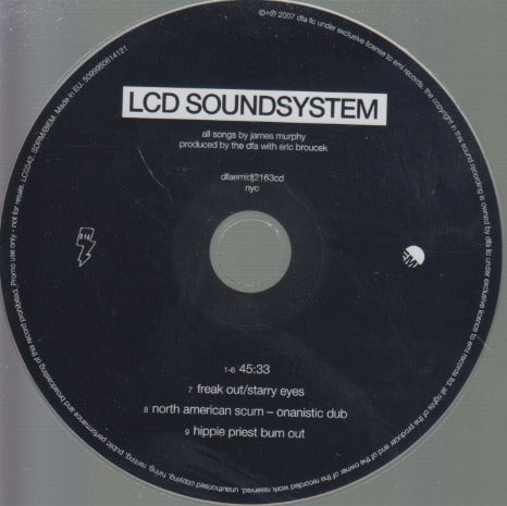 LCD Soundsystem: 45:33 4-Track Promo w/ Back Artwork