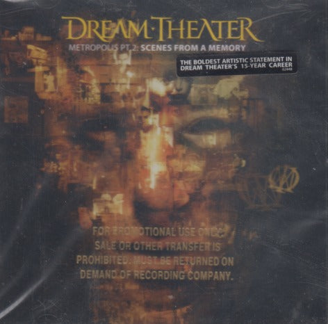 Dream Theater: Metropolis Pt. 2: Scenes From A Memory Promo Stamped w/ Hype Sticker & Cracked Case