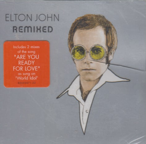 Elton John: Remixed EP w/ Hype Sticker, Cracked Case & Drill Hole
