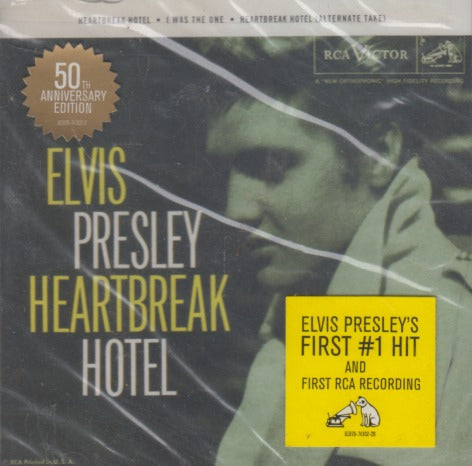 Elvis Presley: Heartbreak Hotel 50th Anniversary w/ Hype Sticker, Cracked Case & Drill Hole