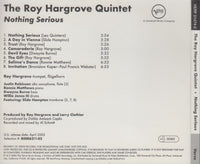 The Roy Hargrove Quintet: Nothing Serious 8-Track Promo w/ Back Artwork