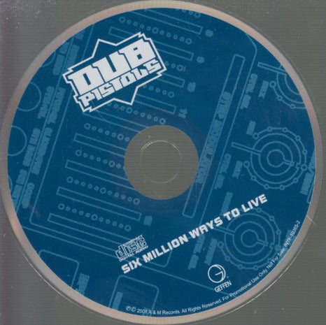 Dub Pistols: Six Million Ways To Live 12-Track Promo w/ Back Artwork