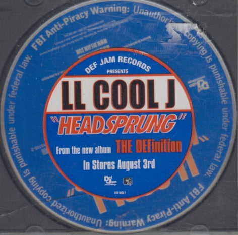 LL Cool J: HeadSprung 3-Track Promo w/ Hype Sticker & Cracked Case
