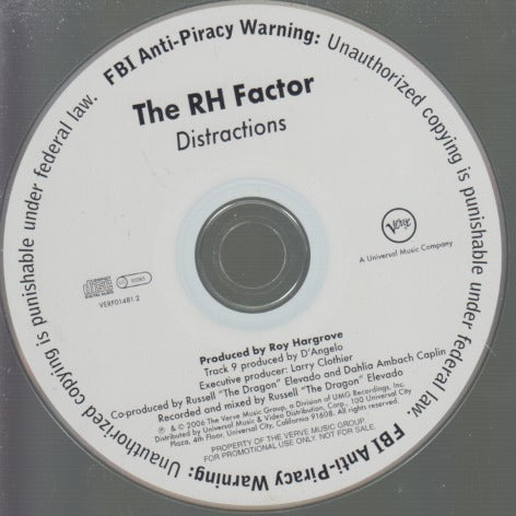 The RH Factor: Distractions 12-Track Promo w/ No Artwork
